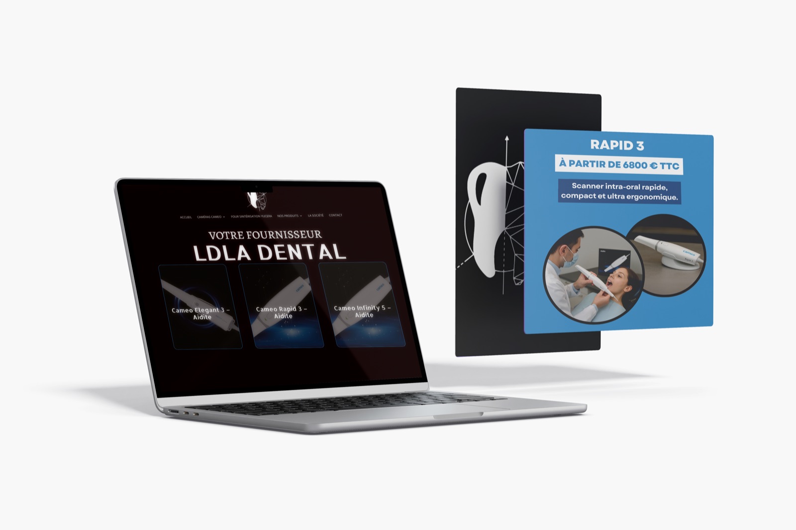 LDLA Dental — Le site d'un fournisseur de matériel dentaire pour cabinets et laboratoires.