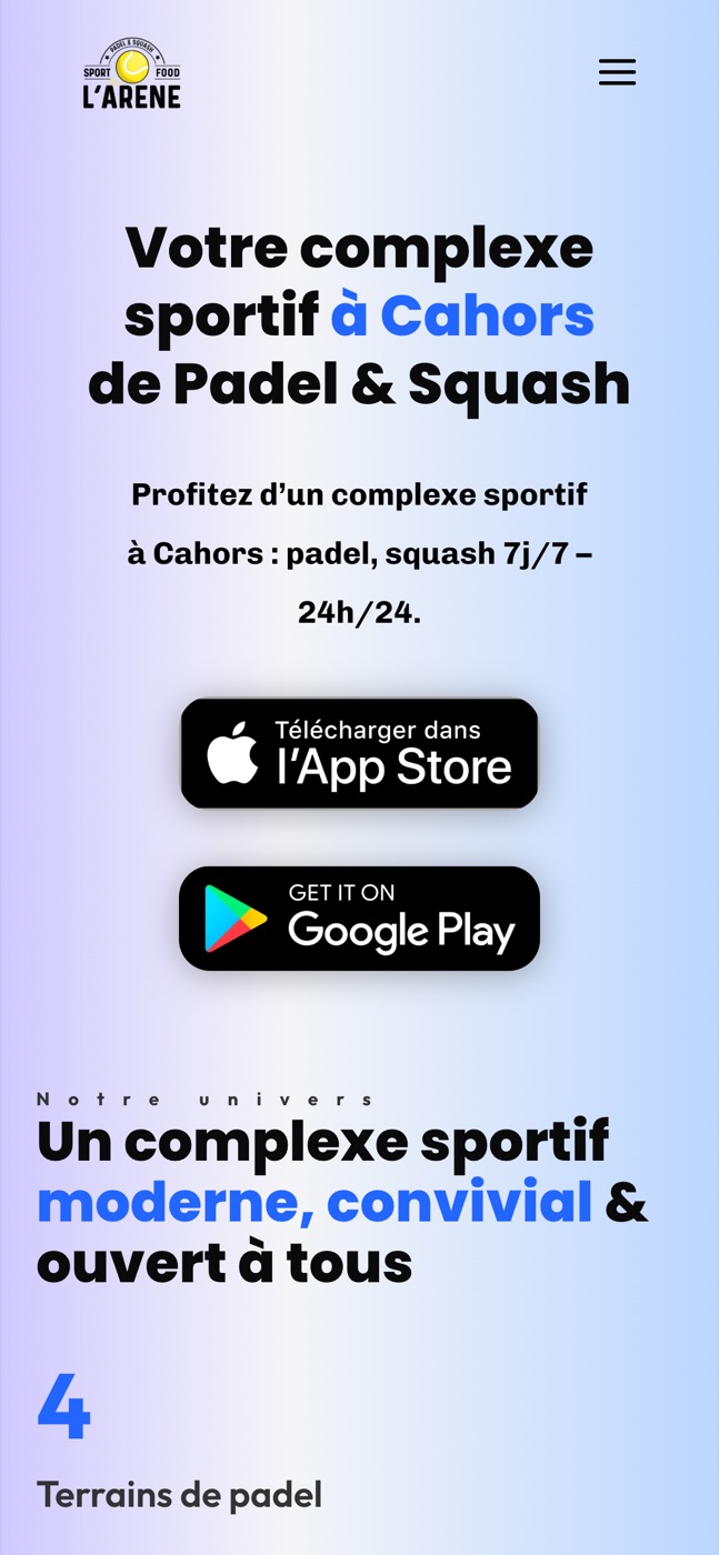 L'Arène sur mobile