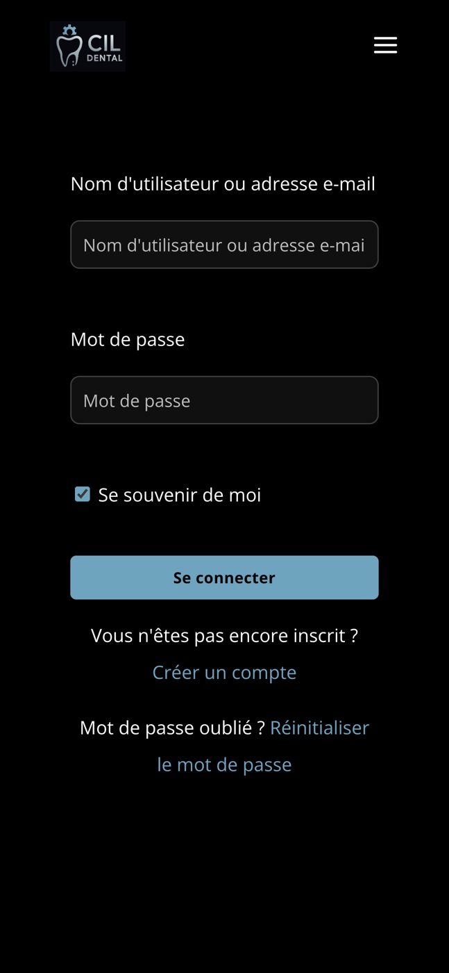 CIL Dental sur mobile
