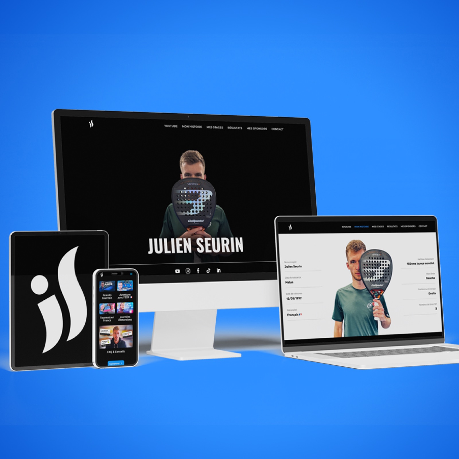Le site sur ordinateur et mobile